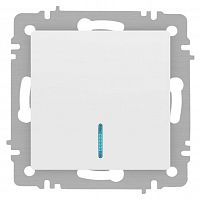 Выключатель Accent 6-102-01М с подсветкой 10А-250В IP20 СУ AL/CU бел. матов. Intro Б0063466