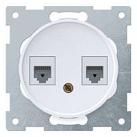 Механизм розетки комп. 2-м СП Florence RJ45 кат.5e бел. 1E20901300 OneKeyElectro 2172772