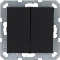 Выключатель 2-кл. 10А IP20 механизм черн. матовый soft touch Jasmart G3023PB