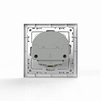 Розетка 1-м СП Pixel с заземл. с 2-мя заряд. устр. USB тип A+A механизм алюм. TOKOV ELECTRIC TKE-PX-R1U2A-C03