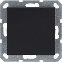 Переключатель проходной 1-кл. 10А IP20 механизм черн. матов. soft touch Jasmart G3012PB