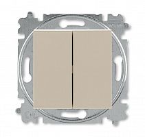Выключатель 2-кл. СП Levit IP20 кофе макиато/бел. ABB 2CHH590545A6018