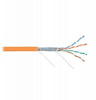 Кабель F/UTP 4 пары кат.5e (класс D) тест по ISO/IEC 100МГц ож BC (чистая медь) 24AWG (0.50мм) внутр. LSZH нг(А)-HFLTx оран. (уп.305м) NIKOLAN NKL 4200C-OR