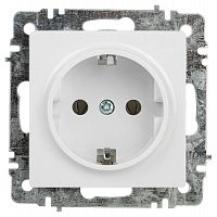 Розетка Intro Accent 6-202-01 2P+E Schuko 16А-250В IP20 СУ AL/CU бел. Intro Б0063678