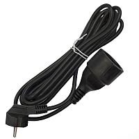 Удлинитель-шнур 1х3м с заземл. 16А IP20 ПВС 3х1 черн. DOMTOK 2342