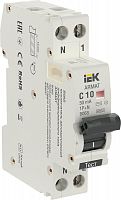Выключатель автоматический дифференциального тока 1P+NP C10 30мА тип AC (18мм) АВДТ B06S ARMAT IEK AR-B06S-1N-C10C030