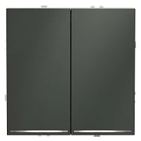 Выключатель 2-кл. СП S70 10А с подсветкой механизм титан Voltum VLS020206