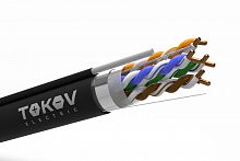 Кабель витая пара F/UTP 4х2х24AWG(0.51мм)+тросс кат.5E PE TOKOV PRO Fluke tested (м) TOKOV Eletrcic TKP-C05-F42-5E-305-ODC
