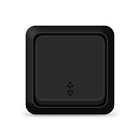 Переключатель проходной 1-кл. ОП Олимп 10А IP20 черн. Universal 2210