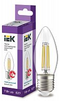 Лампа светодиодная 360° C35 7Вт свеча 4000К E27 230В прозр. IEK LLF-C35-7-230-40-E27-CL