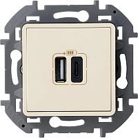 Устройство зарядное Inspiria с 2-мя USB разьемами A и C 240В / 5В 3000мА сл. кость Leg 673761