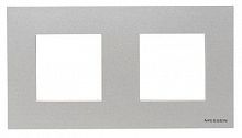 Рамка 2-м 4мод. Zenit серебристый ABB 2CLA227200N1301