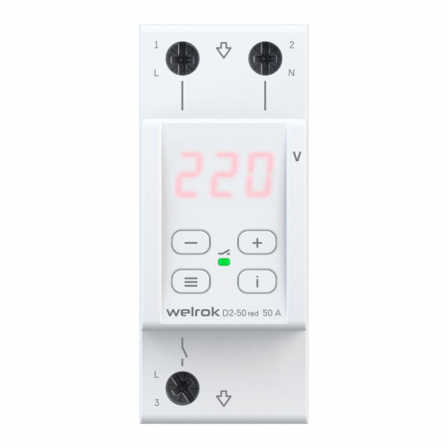 Реле напряжения D2-50 red Welrok 4660251140090 Реле напряжения D2-50 red Welrok 4660251140090