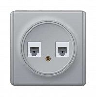 Механизм розетки комп. 2-м СП Florence RJ45 кат.5e сер. 1E20901302 OneKeyElectro 2172841
