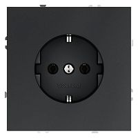 Розетка 1-м СП S70 16А с заземл. механизм графит Voltum VLS040107