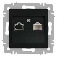 Розетка Accent 6-303-05 информационная RJ45 IP20 СУ антрацит Intro Б0063634