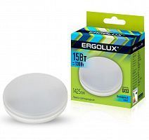 Лампа светодиодная LED-GX53-15W-GX53-4K 15Вт GX53 4500К 180-240В Ergolux 14239