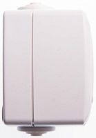 Розетка 1-м ОП Рондо 10А IP44 250В защ. шторка без заземл. бел. SchE RA10-125B-BI