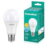 Лампа светодиодная LED20-A65/845/E27 20Вт грушевидная матовая 4500К бел. E27 170-265В Camelion 13165