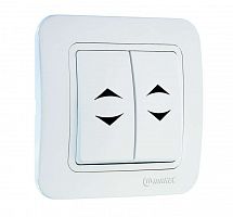 Переключатель проходной 2-кл. 1п 1мод. СП Lillium 10А IP20 бел./бел. Makel 70026