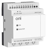 Модуль ЦПУ ПЛК 410 8 DI 4 RO 220В AC с Ethernet портом без экрана ONI PLC-410-CPU-08D04R-0AC-00