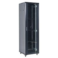 Шкаф телекоммуникационный напольный 19дюйм 42U 600х800х2054 передняя дверь стекло дверь задняя металл разборный черн. RAL9005 Rexant 04-4268-212