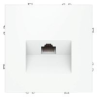 Розетка компьютерная 1-м СП S70 RJ45 кат.6 механизм бел. матов. Voltum VLS060102