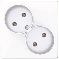 Розетка 2-м СП Simon24 16А IP20 2х2P без защ. шторок механизм бел. Simon 2450457-030