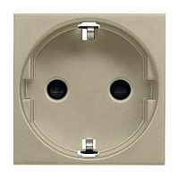 Механизм розетки Zenit 16А 250В защ. шторки с заземл. шампань ABB 2CLA228800N1901
