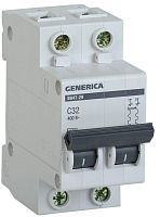 Выключатель автоматический модульный 2п C 32А 4.5кА ВА47-29 GENERICA IEK MVA25-2-032-C