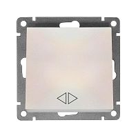 Переключатель перекрестный 1-кл. СП Афина 10А IP20 механизм жемчуж. UNIVersal A0024-Obr