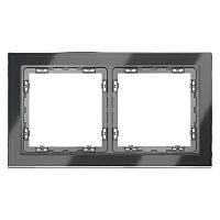 Рамка 2-м S70 стеклян. графит Voltum VLS110207