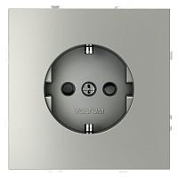 Розетка 1-м СП S70 16А с заземл. защ. шторки механизм сталь Voltum VLS040205