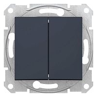 Выключатель 2-кл. СП Sedna 10А IP20 (сх. 5) 250В графит SchE SDN0300170