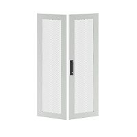 Дверь двустворчатая для IT-CQE 1400х600 перфорир. RAL7035 DKC RGITCPMD1460