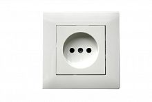 Розетка 1-м Karea RIZZ без заземл. керамика бел. Makel 88001002
