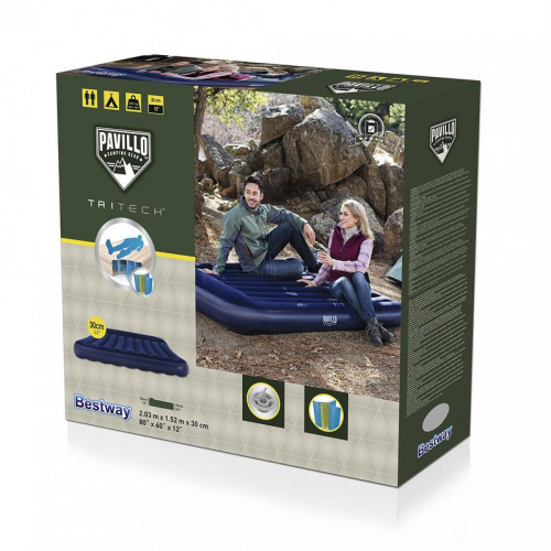 Матрас надувной 203х152х30см с подголовником (67682) Bestway 6941607337820 фото 4