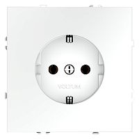 Розетка 1-м СП S70 16А с заземл. механизм бел. матов. Voltum VLS040102
