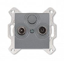 Розетка TV-R Levit оконечная сталь ABB 2CHH083503A6069