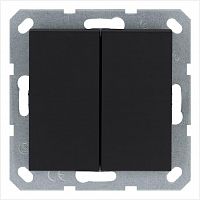 Переключатель перекрестный 2-кл. 10А IP20 механизм черн. матов. soft touch Jasmart G3014PB