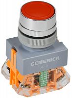 Кнопка D7-11T d22мм 1НО+1НЗ с фиксацией красн. GENERICA BBT50-11T-3-21-K04-G