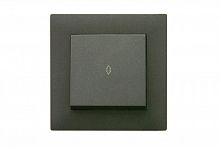 Выключатель проходной 1-клав. Karea RIZZ STAR дым. металлик Makel 88050005