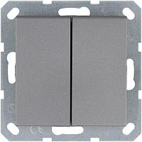 Выключатель 2-кл. 10А IP20 механизм алюм. Jasmart G3023S