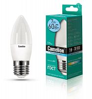 Лампа светодиодная LED7-C35/845/E27 7Вт свеча 4500К бел. E27 560лм 220В Camelion 12078