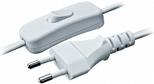 Шнур 61 724 NPS-FS-170-2х0.5-WH 1.7м с выкл. бел. Navigator 61724