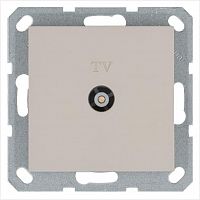 Розетка телевизионная оконечная TV Ф9.5мм механизм тауп Jasmart G6001T