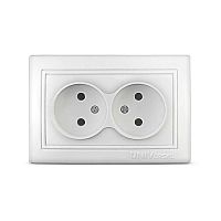 Розетка 2-м СП Севиль 16А IP20 бел. Universal С0102